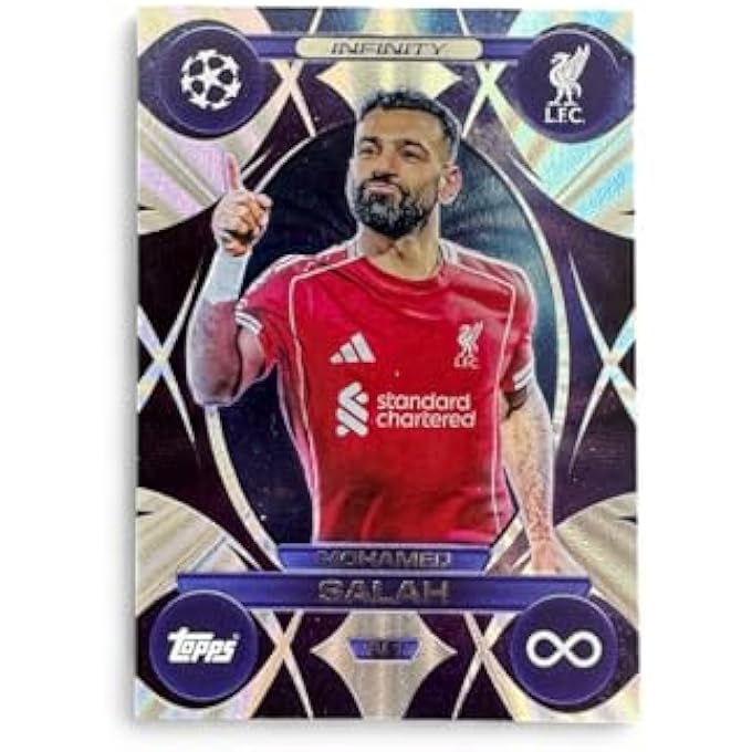 rayihni MOHAMED SALAH (LIVERPOOL) +40 BONUS CARDS  INFINITY  MATCH ATTAX 2025/2026 (25/26)  RARE FOOTBALL TRADING CARD - Image 4